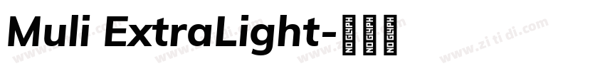 Muli ExtraLight字体转换